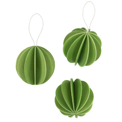 Peha Lovi 3 Original Baubles 8cm - Lightgreen